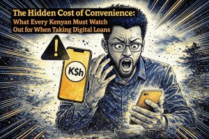 stressed man using digital loans